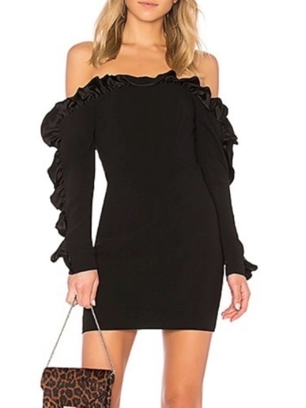 Cinq A Sept Rosemarie Ruffled Off-The-Shoulder Mini